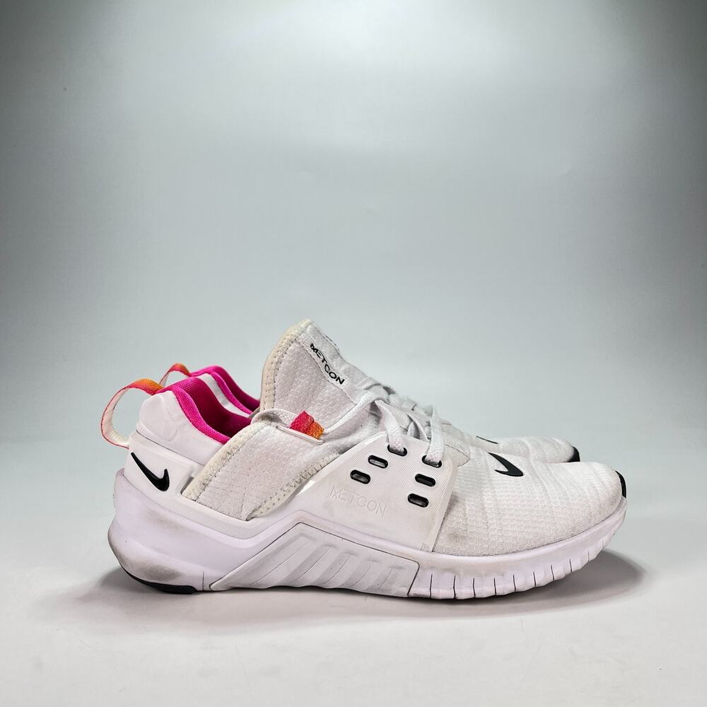 Nike Free Metcon 2 White Fuchsia Lace Training Shoes CD8526-100 Women's Size 7.5